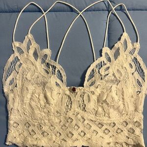 Free People Cream Lace Bralette
